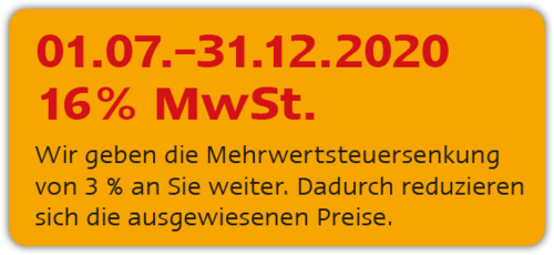 Information Mehrwertsteuersenkung | Stadtwerke Merseburg